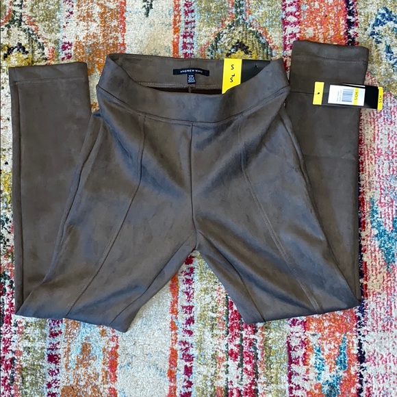 NWT Andrew Marc Suede Leggings - Picture 1 of 2